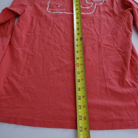 Vineyard Vines Salmon Long Sleeve Pocket Graphic T-Shirt Boys Size L 16 FLAW - Picture 10 of 11